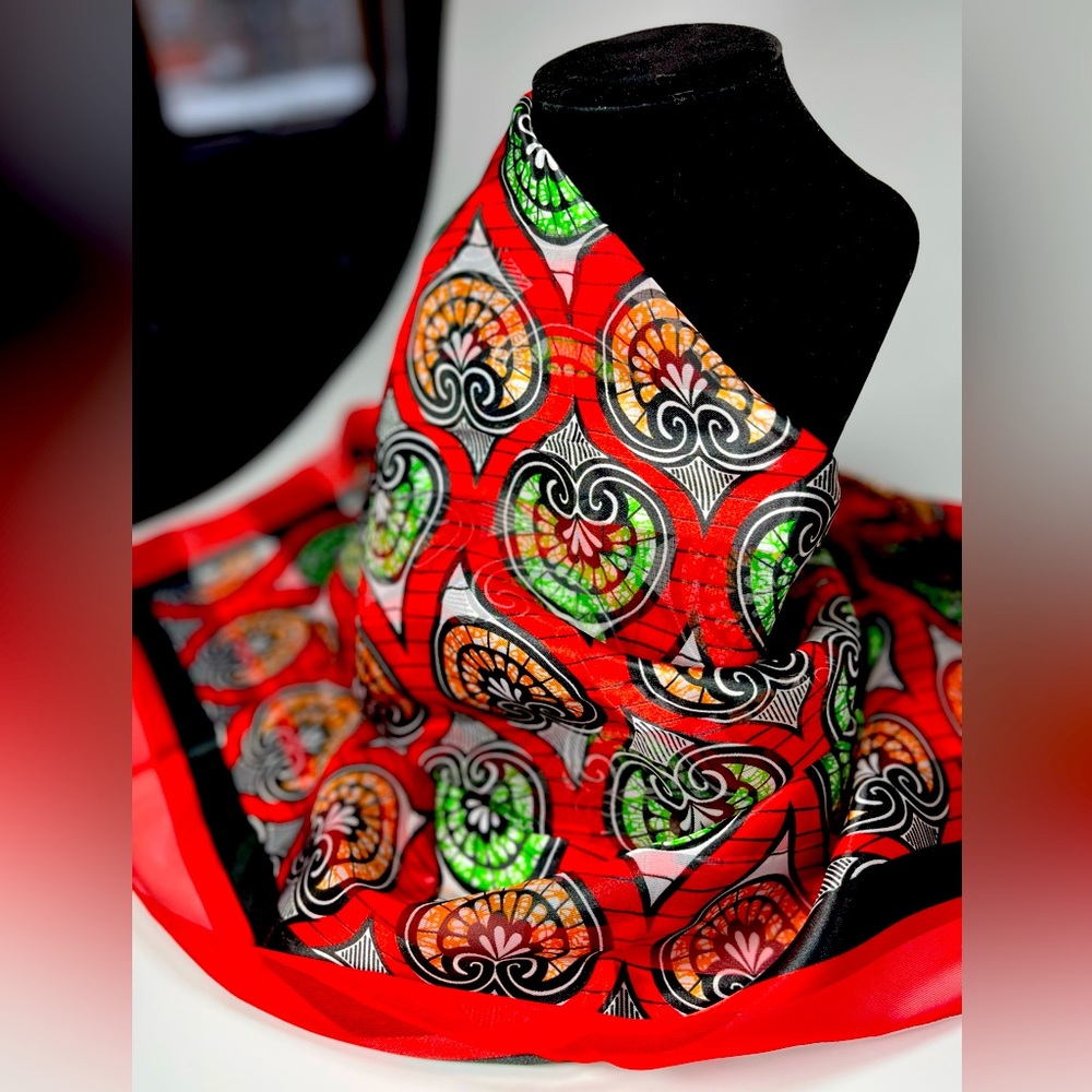 Crimson Tapestry: Paisley Chic Scarf
